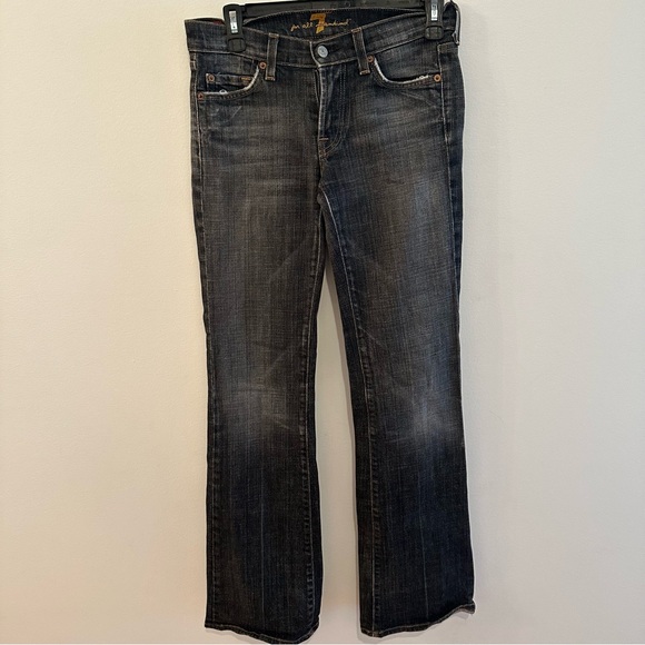 7 FOR ALL MANKIND DARK DENIM FLARE Size 25 - Picture 3 of 6